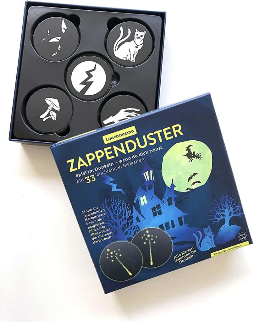 Zappenduster-Halloween-Leuchtmemo-Zauberer-kinderspiel-Alexander Kranz-Mars, Spieleautor, kindergeschenk-familienspiel, World Memory Champion (ML) Simon Reinhard Hexenspiel